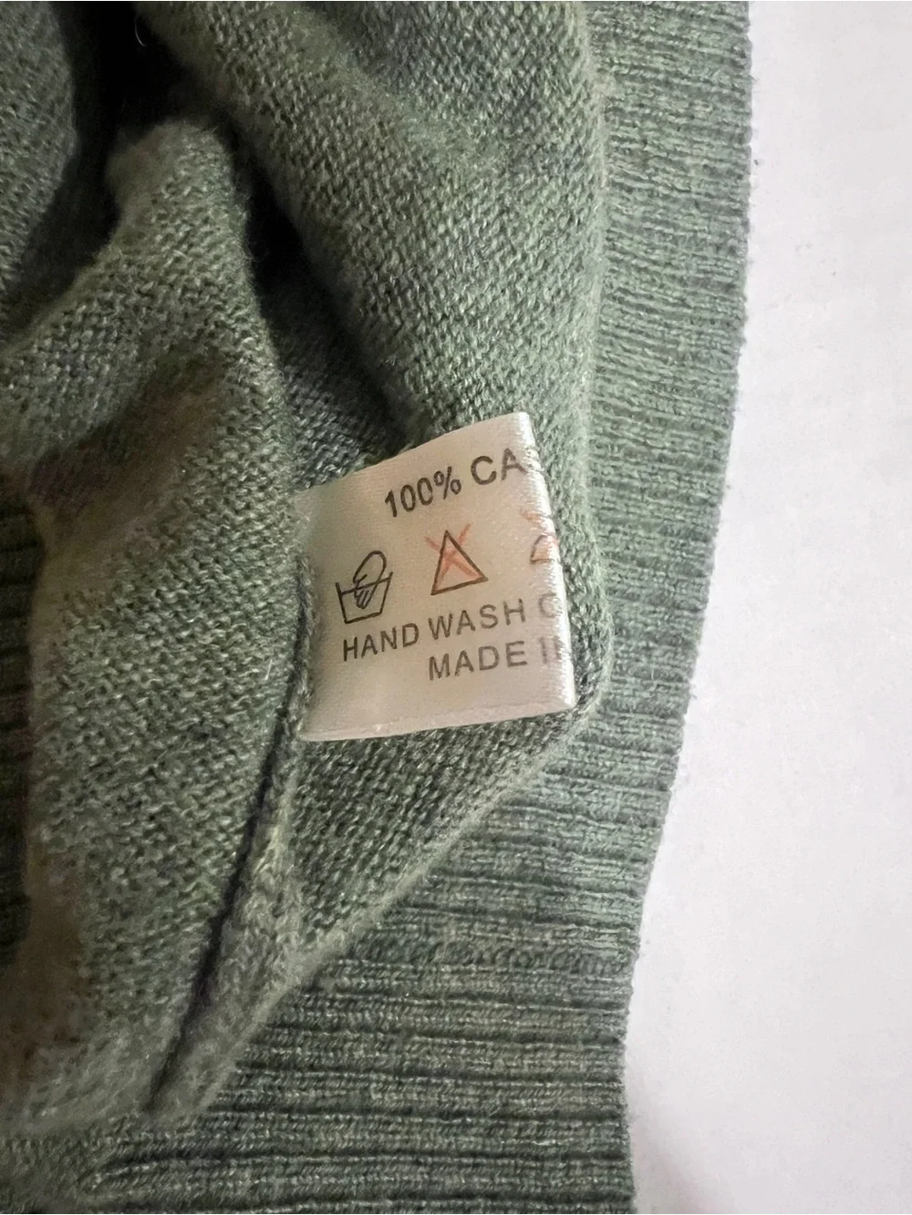 Patrick Michael Womens Sage Green 100% Cashmere Turtleneck Sweater Knit Luxury L